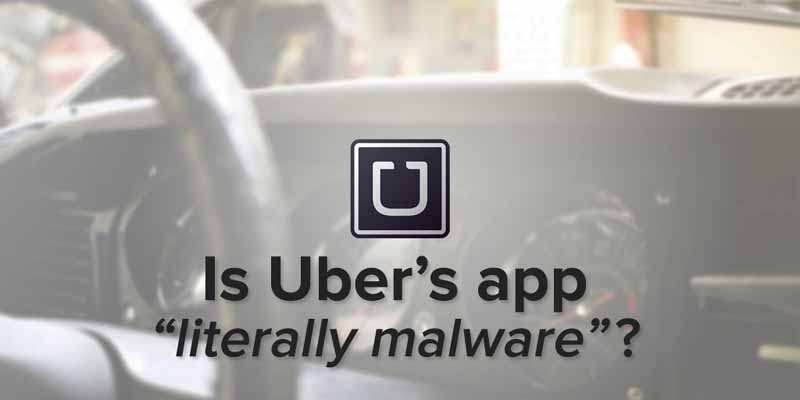 Uber logo on car dashboard background.