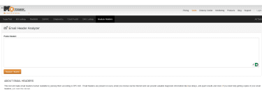 The MXToolbox email header analysis page.