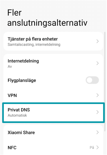 Tap Private Dns Sv