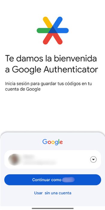 Signing into your Google account using Authenticator.