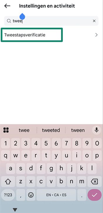 An account settings page showing the option to add 2FA.