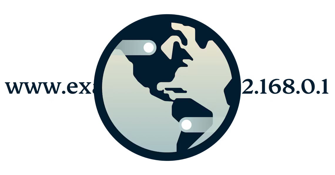 Logo DNS circulaire montrant une URL traduite en adresse IP