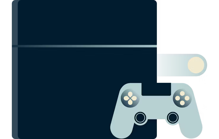 Un control de PlayStation.