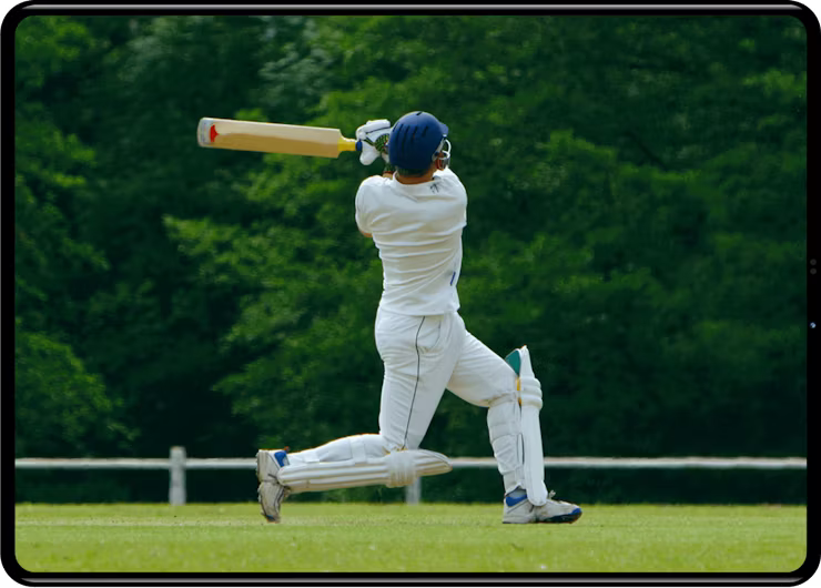 Guardando il cricket su Hotstar con un tablet.