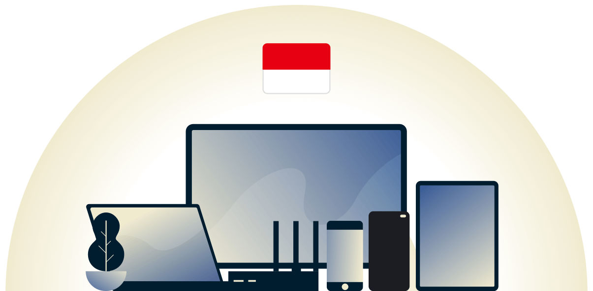 VPN Indonesia bảo vệ một loạt thiết bị.
