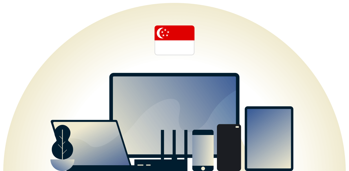 VPN Singapura melindungi beragam perangkat.