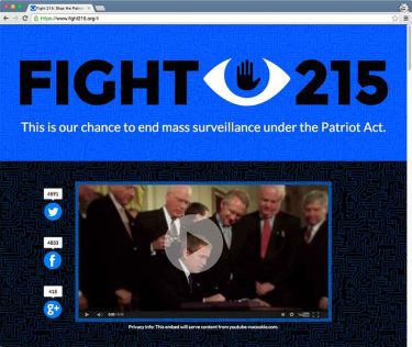 Stop the Patriot Act's mass surveillance with Fight 215!
