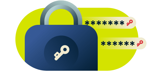 In ExpressVPN Keys opgeslagen inloggegevens.